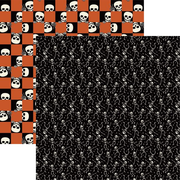 Reminisce Frightfully Faboolous: Skeleton Shimy DS Paper (1 Sheet)