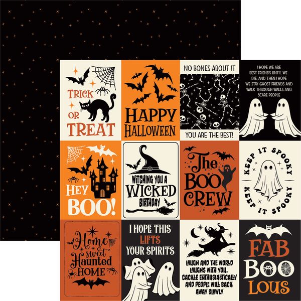 Reminisce Frightfully Faboolous: Ghostly Greetings DS Paper (1 Sheet)