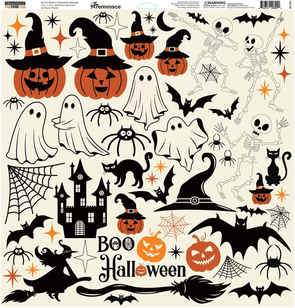 Reminisce Frightfully Faboolous12X12 Sticker