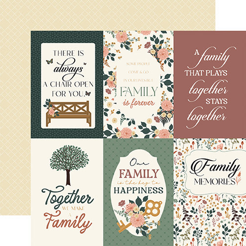 Echo Park -Family 4x6 Journaling Cards 12x12 Paper
