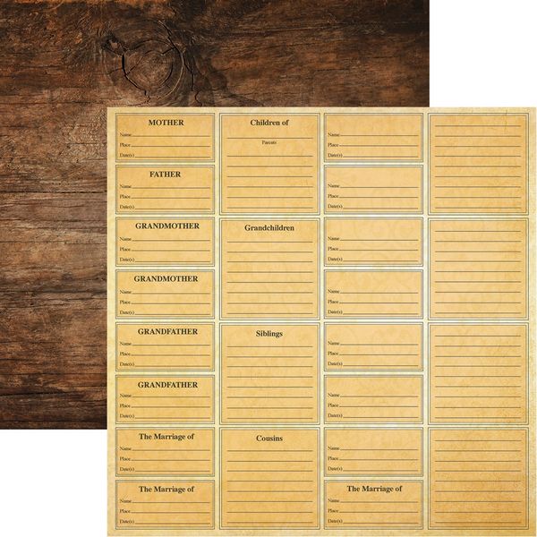 Reminisce Family Tree: Family Heritage DS Paper (1 Sheet)
