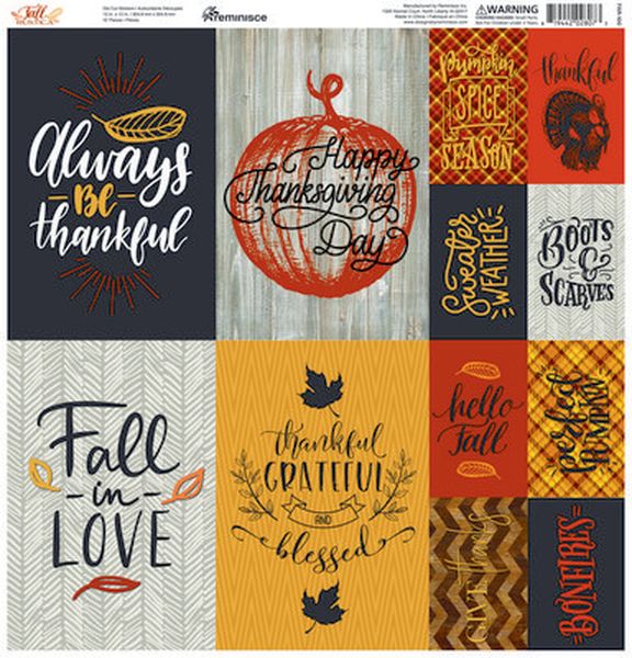 Reminisce Fall Rustica  Stickers