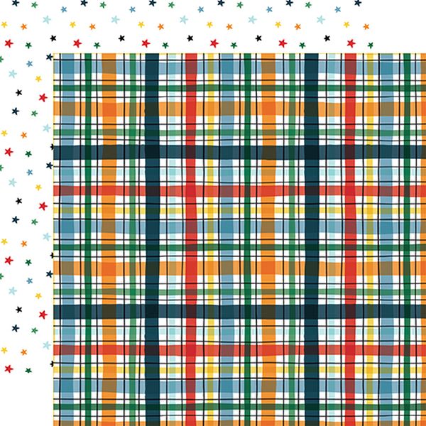 First Day of School School Day Plaid DS Paper (1 Sheet)