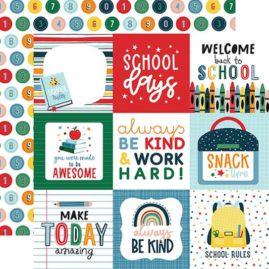 First Day of School 4X4 Journaling Cards