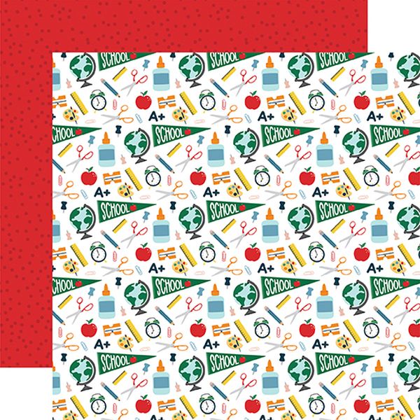 First Day of School Classroom Supplies DS Paper (1 Sheet)