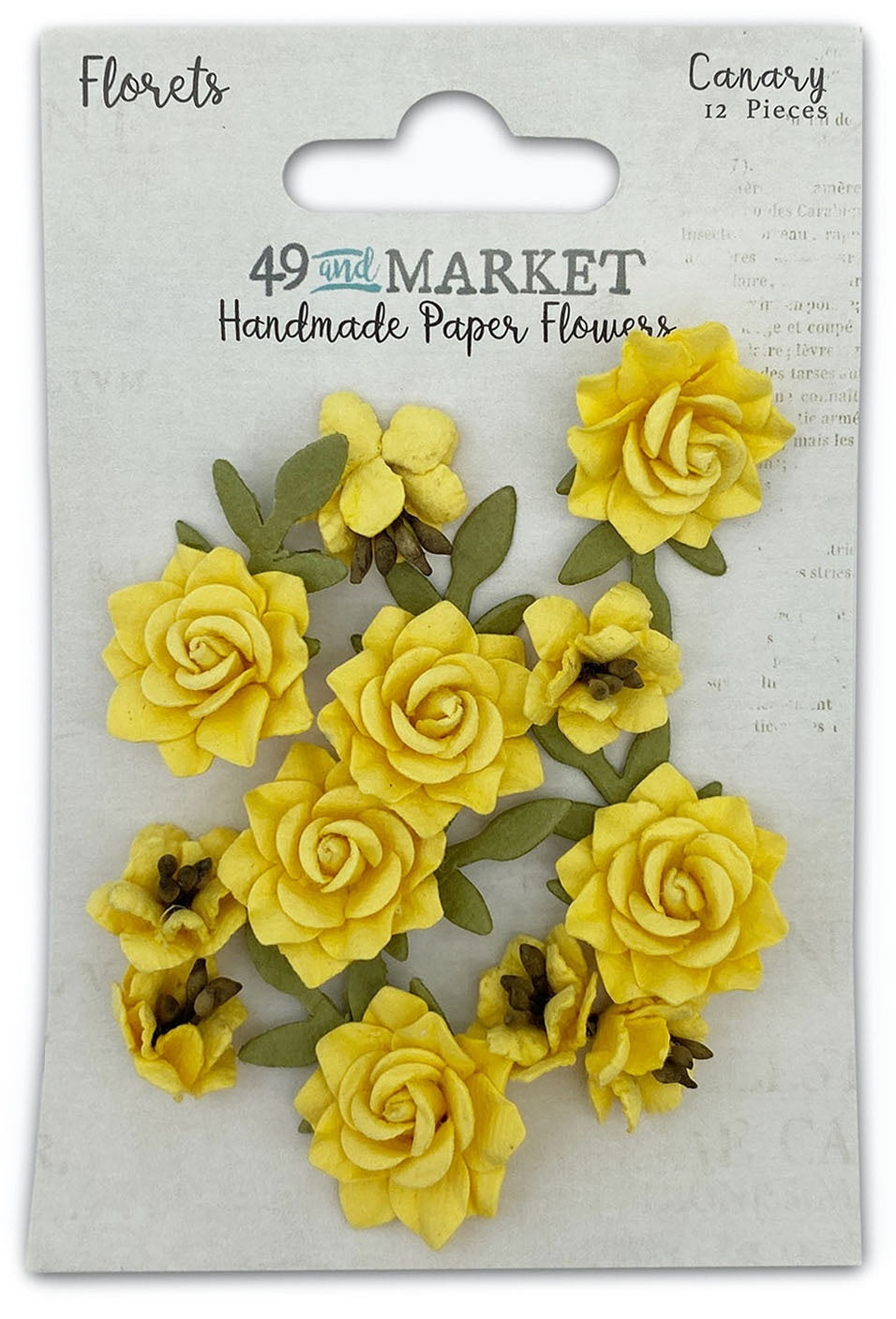 49 And Market Florets Paper Flowers-Canary