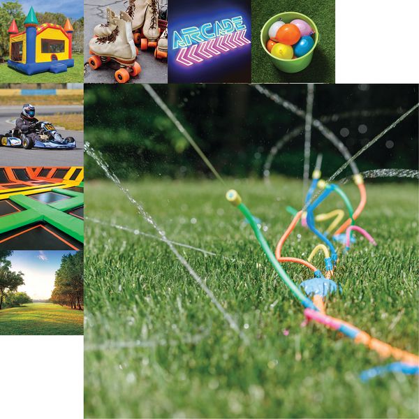 Reminisce Family Fun: Sprinkler Fun DS Paper (1 Sheet)