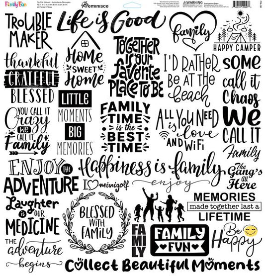 Reminisce Family Fun12x12 Sticker