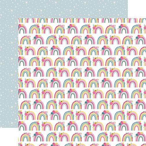 Echo Park Fairy Garden- Garden Rainbows- 12x12 Paper