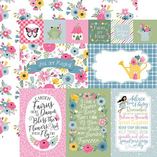 Echo Park Fairy Garden- Multi Journal Cards- 12x12 Paper