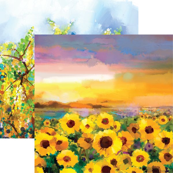 Reminisce Floral Blooms:  Floral Blooms 2 DS Paper (1 Sheet)