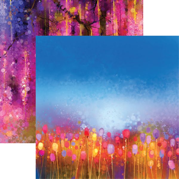 Reminisce Floral Blooms:  Floral Blooms 4 DS Paper (1 Sheet)