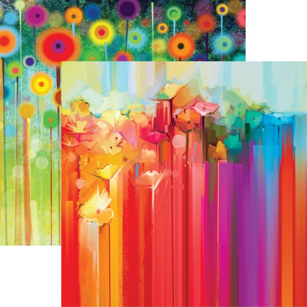 Reminisce Floral Blooms:  Floral Blooms 5 DS Paper (1 Sheet)