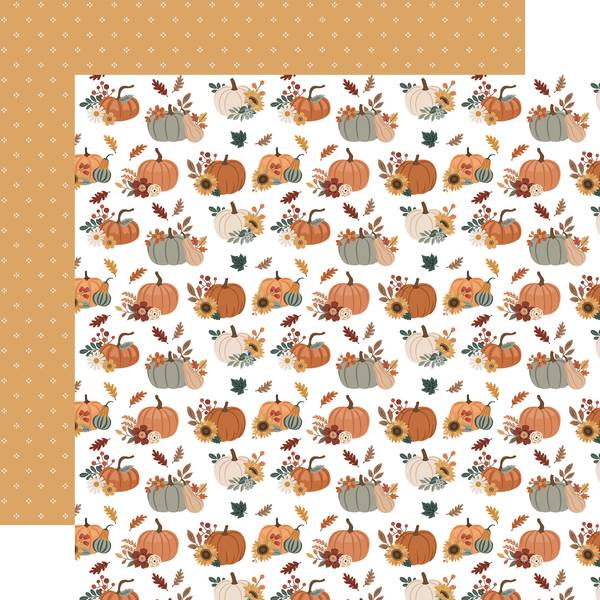 Echo Park Feels Like Fall: Gourd Gathering 12x12 DS Paper (1 Sheet)