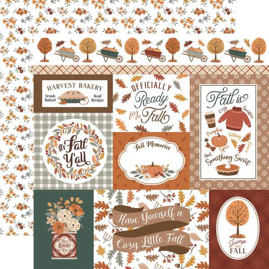 Echo Park Feels Like Fall: Fall Journaling Cards 12x12 DS Paper (1 Sheet)