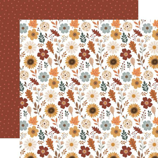 Echo Park Feels Like Fall: Harvest Blossoms 12x12 DS Paper (1 Sheet)