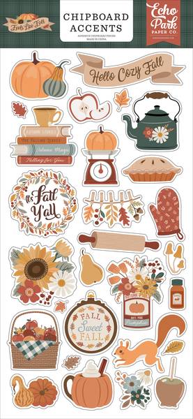 Echo Park Feels Like Fall 6x13 Chipboard Accents