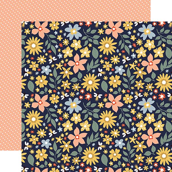 Echo Park Firefly Grow And Glow Flowers DS Paper (1 Sheet)