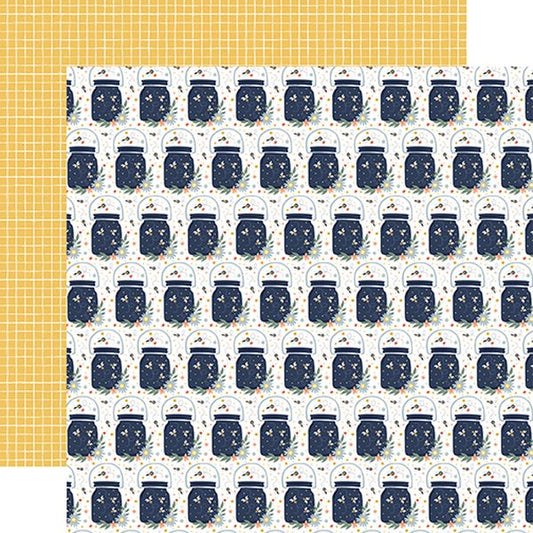 Echo Park Firefly Jars Of Fireflies DS Paper (1 Sheet)