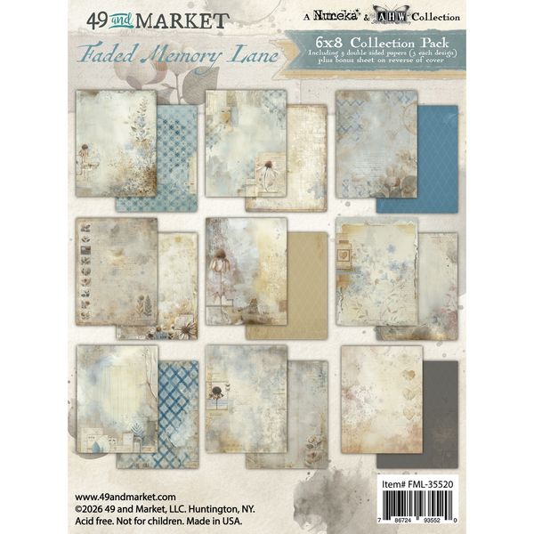 49 and Market Faded Memory Lane 6"X8" Collection Pack
