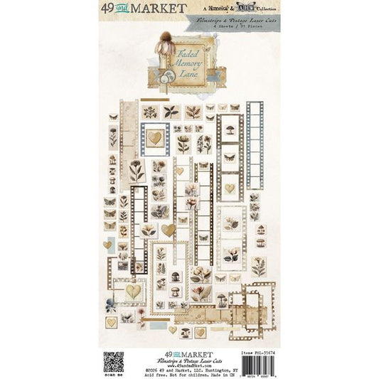 49 and Market Faded Memory Lane: Filmstrips & Postage Laser Cut Outs