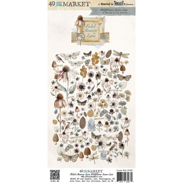 49 and Market Faded Memory Lane: Wildflowers Laser Cut Outs