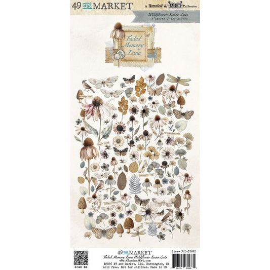 49 and Market Faded Memory Lane: Wildflowers Laser Cut Outs