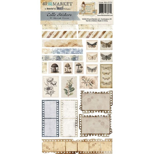 49 and Market Faded Memory Lane Cello Stickers