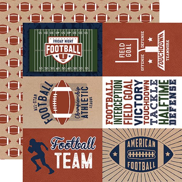 EP Football 4X6 Journaling Cards