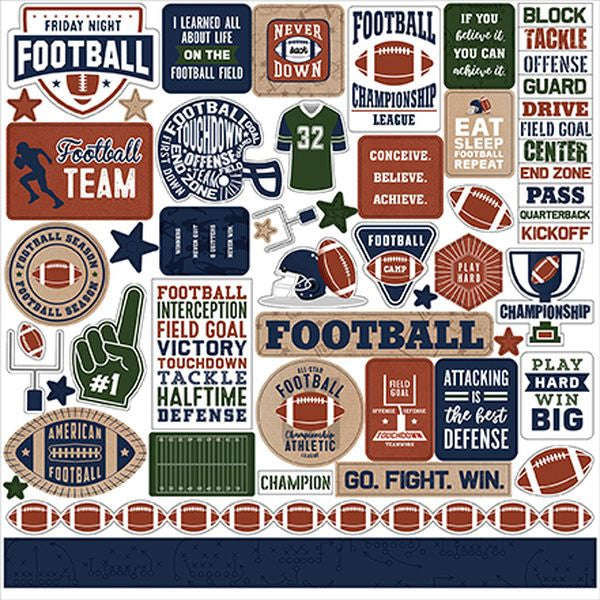 Echo Park Football Element Sticker