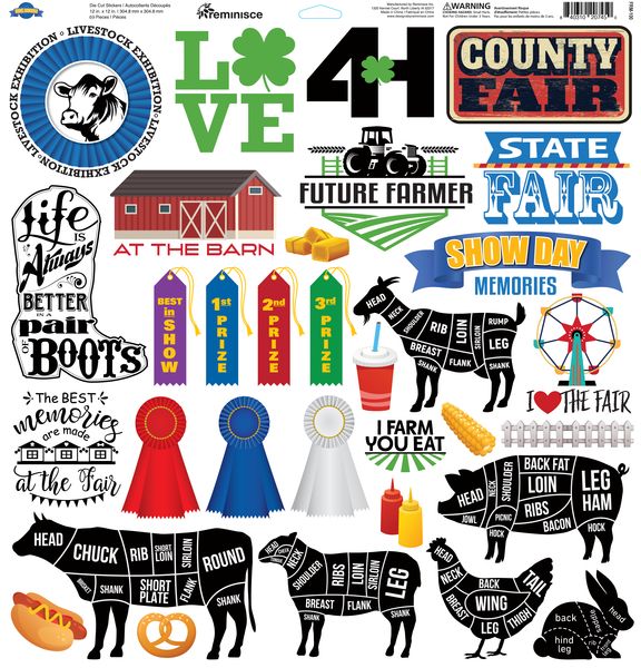 Reminisce Farm Animals 12x12 Sticker