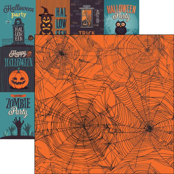 Reminisce Fright Night: Spider Web 1 DS Paper (1 Sheet)