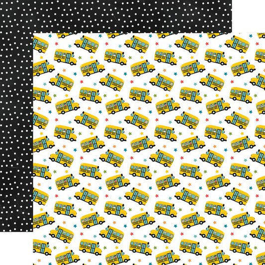 Echo Park Field Trip Load Up The Bus 12x12 DS Patterned Paper (1 Sheet) (1 Sheet)