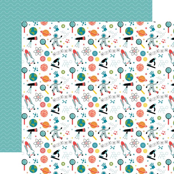 Echo Park Field Trip Science Essentials 12x12 DS Patterned Paper (1 Sheet) (1 Sheet)
