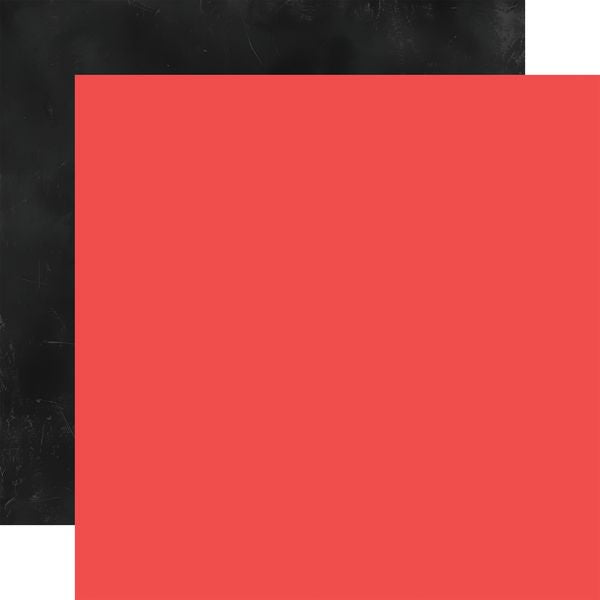 Echo Park Field Trip: Red / Chalkboard 12x12 Coordinating Solid Paper (1 Sheet)