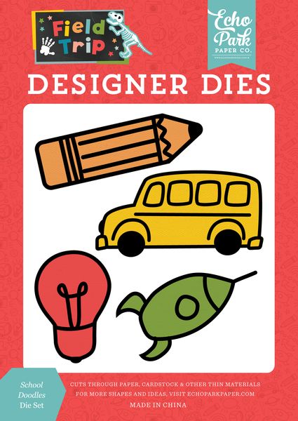 Echo Park Field Trip School Doodles Medium Die Set