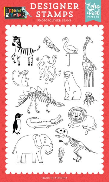 Echo Park Field Trip Amazing Animal Adventures Stamp Set
