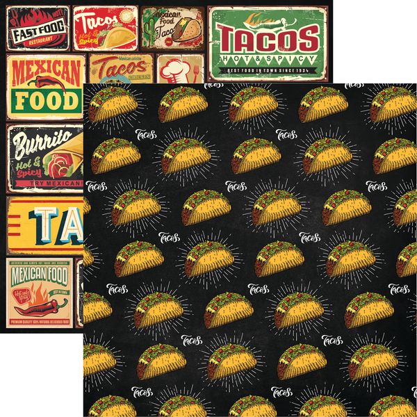 Reminisce Food Truck Fest: Tacos DS Paper (1 Sheet)