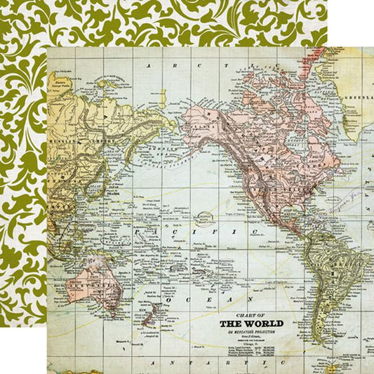 Getaway Map 12x12 Paper