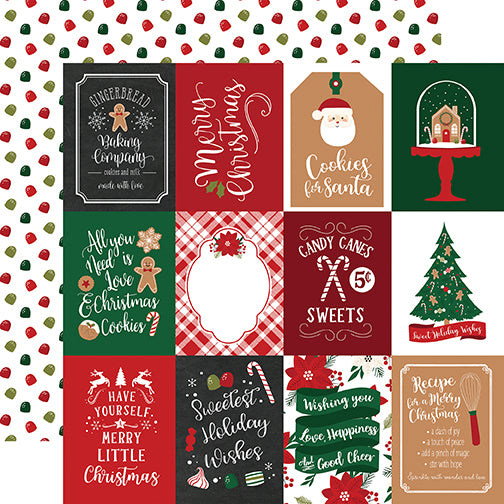 Gingerbread Christmas 3x4 Journaling Cards