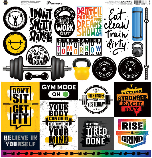 Reminisce Get Fit 12x12 Custom sticker