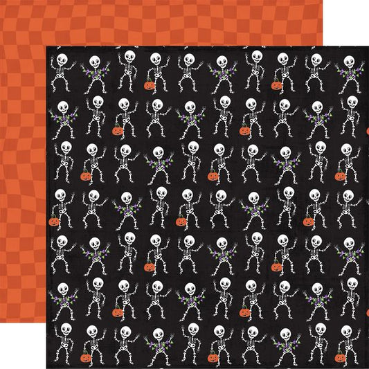 Echo Park Ghosts And Goblins Partying Skeletons 12x12 DS DS Patterned Paper (1 Sheet)