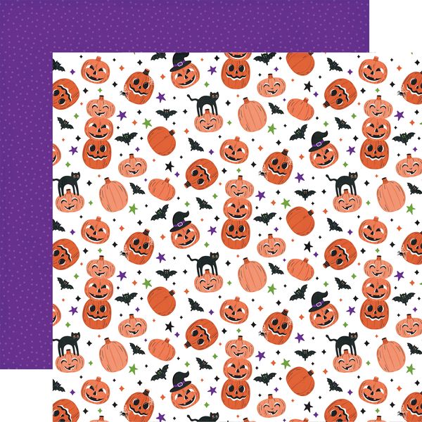 Echo Park Ghosts And Goblins Pumpkin Fun 12x12 DS DS Patterned Paper (1 Sheet)