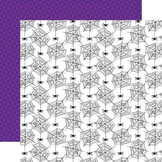 Echo Park Ghosts And Goblins Haunting Webs 12x12 DS DS Patterned Paper (1 Sheet)