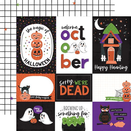 Echo Park Ghosts And Goblins Multi Journaling Cards 12x12 DS DS Patterned Paper (1 Sheet)