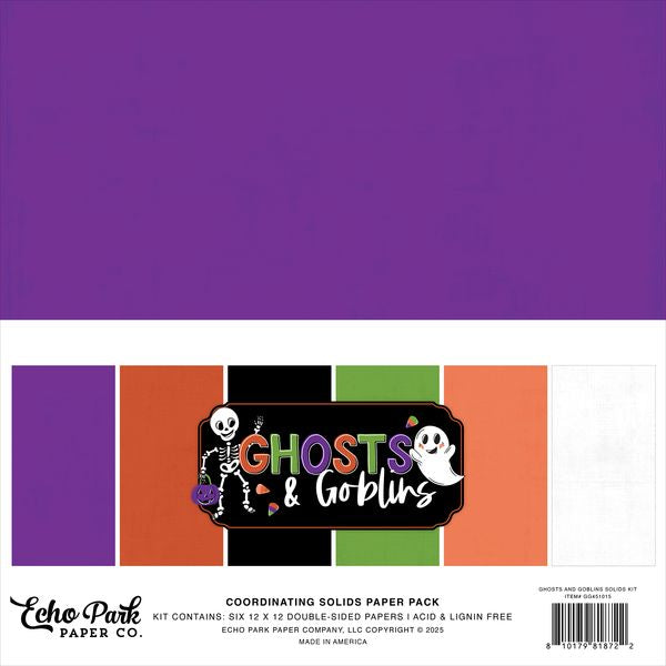 Echo Park Ghosts And Goblins Solids Kit