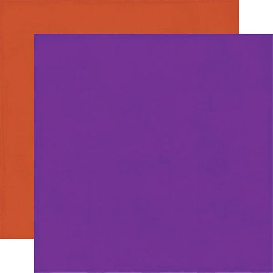Echo Park Ghosts And Goblins: Purple / Orange 12x12 Coordinating DS Solid Paper