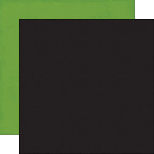 Echo Park Ghosts And Goblins: Black / Green 12x12 Coordinating DS Solid Paper