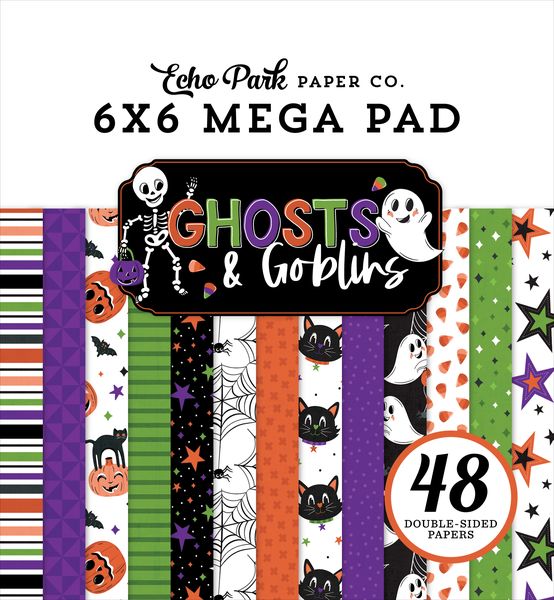 Echo Park Ghosts And Goblins Cardmakers 6X6 Mega Pad