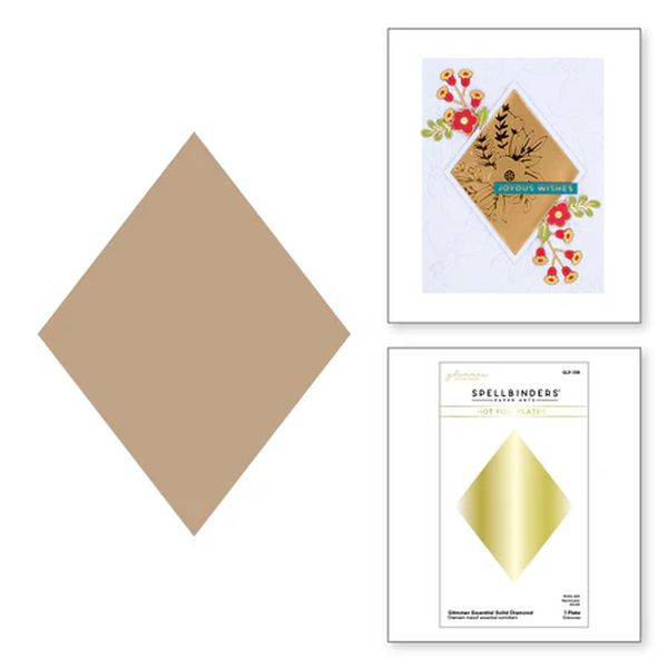 Spellbinders Glimmer Essential Solid Diamond Hot Foil Plate from the Glimmer Greetings Collection